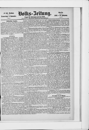 Volks-Zeitung vom 05.11.1903