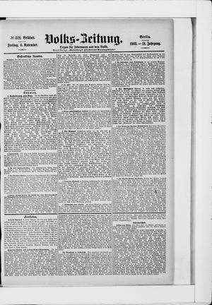 Volks-Zeitung vom 06.11.1903