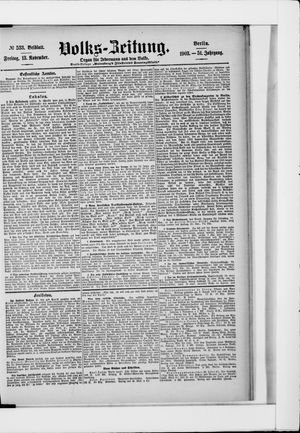 Volks-Zeitung vom 13.11.1903