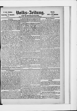 Volks-Zeitung on Nov 19, 1903