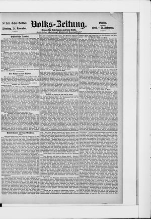 Volks-Zeitung vom 24.11.1903