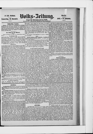 Volks-Zeitung vom 26.11.1903