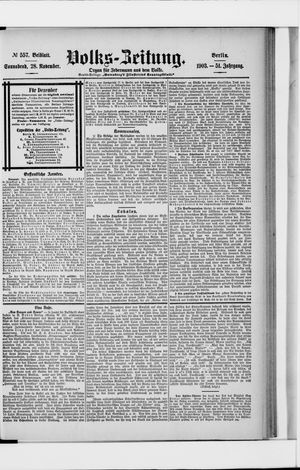 Volks-Zeitung vom 28.11.1903