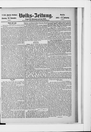 Volks-Zeitung vom 29.11.1903