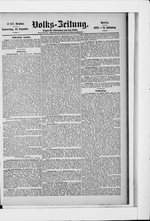 Volks-Zeitung vom 10.12.1903