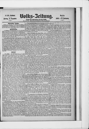 Volks-Zeitung on Dec 11, 1903