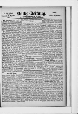 Volks-Zeitung vom 12.12.1903
