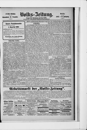 Volks-Zeitung vom 19.12.1903