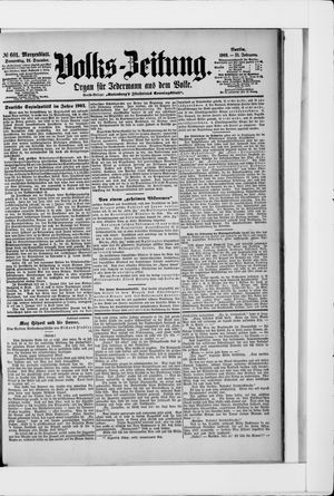 Volks-Zeitung vom 24.12.1903