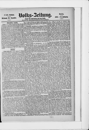 Volks-Zeitung vom 30.12.1903