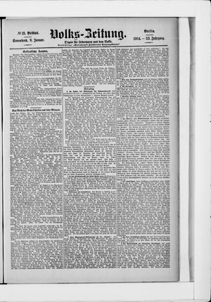 Volks-Zeitung vom 09.01.1904
