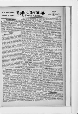 Volks-Zeitung vom 10.01.1904