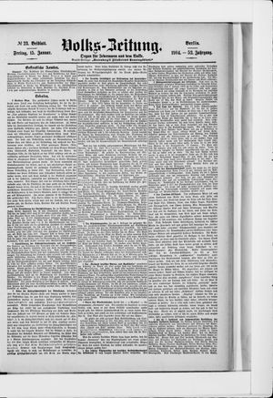 Volks-Zeitung vom 15.01.1904