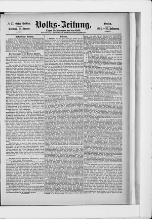 Volks-Zeitung vom 17.01.1904