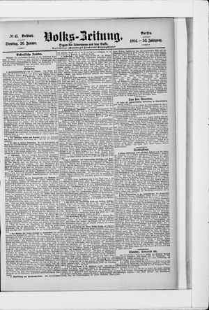 Volks-Zeitung vom 26.01.1904