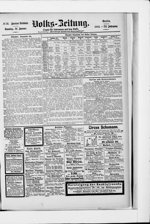 Volks-Zeitung vom 31.01.1904