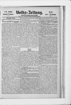Volks-Zeitung vom 03.02.1904