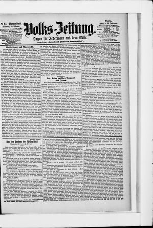 Volks-Zeitung vom 10.02.1904