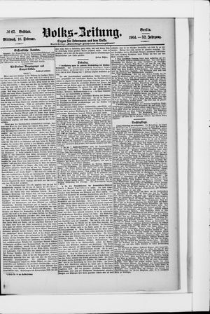 Volks-Zeitung vom 10.02.1904