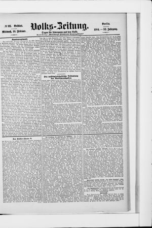 Volks-Zeitung vom 10.02.1904