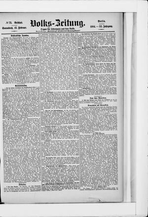 Volks-Zeitung vom 13.02.1904