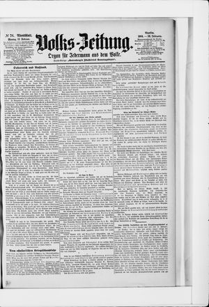 Volks-Zeitung vom 15.02.1904