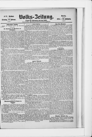 Volks-Zeitung vom 16.02.1904