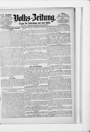 Volks-Zeitung vom 16.02.1904
