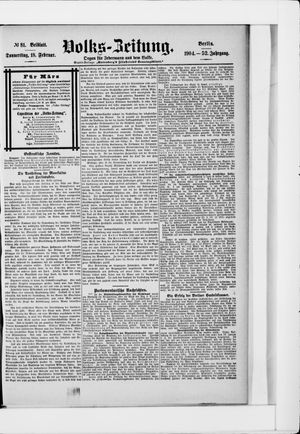 Volks-Zeitung vom 18.02.1904