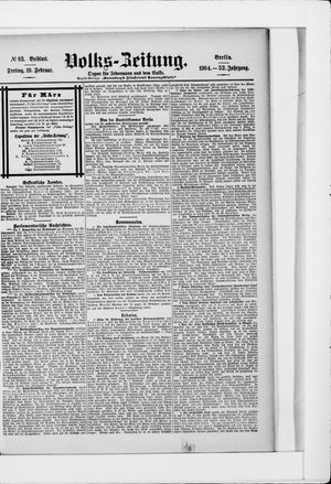 Volks-Zeitung on Feb 19, 1904