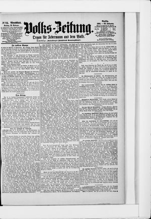 Volks-Zeitung on Feb 19, 1904