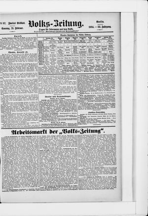 Volks-Zeitung vom 21.02.1904