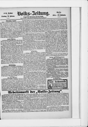 Volks-Zeitung vom 23.02.1904
