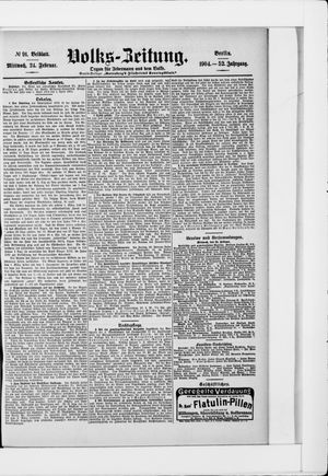 Volks-Zeitung on Feb 24, 1904