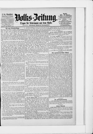 Volks-Zeitung vom 25.02.1904