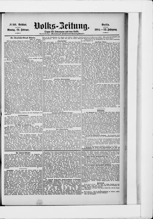 Volks-Zeitung vom 29.02.1904