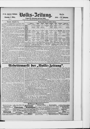 Volks-Zeitung on Mar 6, 1904