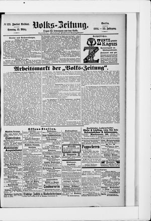 Volks-Zeitung on Mar 13, 1904