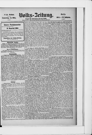 Volks-Zeitung vom 24.03.1904