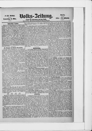 Volks-Zeitung vom 31.03.1904