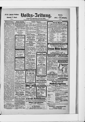 Volks-Zeitung vom 03.04.1904