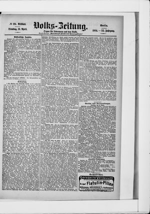 Volks-Zeitung vom 19.04.1904