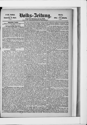 Volks-Zeitung vom 21.04.1904