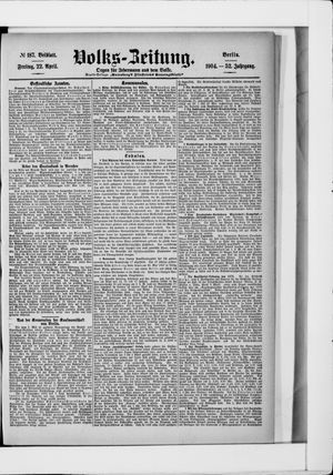 Volks-Zeitung vom 22.04.1904