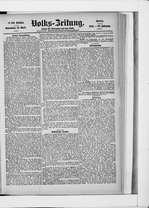 Volks-Zeitung vom 23.04.1904