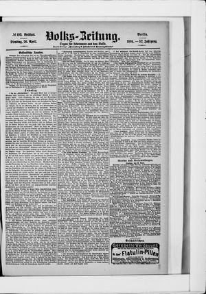 Volks-Zeitung vom 26.04.1904