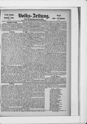 Volks-Zeitung vom 04.05.1904
