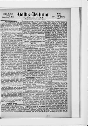Volks-Zeitung vom 07.05.1904