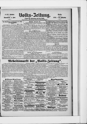 Volks-Zeitung vom 04.06.1904
