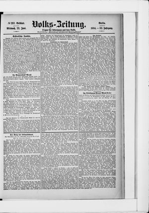 Volks-Zeitung vom 22.06.1904